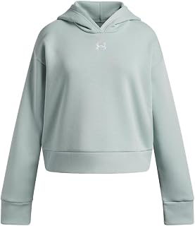 Under Armour UA Rival Felpa con Cappuccio in Pile, Smaltata, Blu/Bianco, YSM, Smalto...