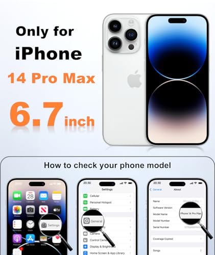 Image of FNTCASE for iPhone 14 Pro Max Case Lavender: [Compatible with Magsafe] Solid Matte 14 Pro Max Magnetic Phone Cover with [Full Camera Protection] [Screen Protector] Military Grade Shockproof Protective