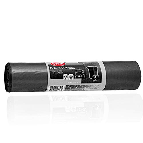 Preisvergleich Produktbild Rubin Schwerlastsack 240 l 5 Stück, 1er Pack