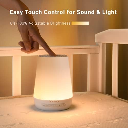 Momcozy White Noise Machine,Sound Machine for Baby Adults with 7 Colour Night Light,34 Soothing SoundsTherapy for Sleeping Nursery, White Noise APP Control,Timer,USB Rechargeable,Office Home Travel