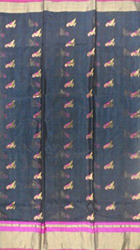 MAHENDRA KOLI CHANDERI black chanderi silk saree – image 4