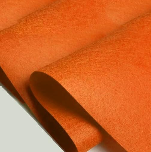 3 METROS DE TELA FIELTRO   Fieltro Suave de Color Liso Usos: Manualidades,Decoración y disfraces para Ropa, Accesorios, Patchwork   Ancho 90 cm  (NARANJA,)