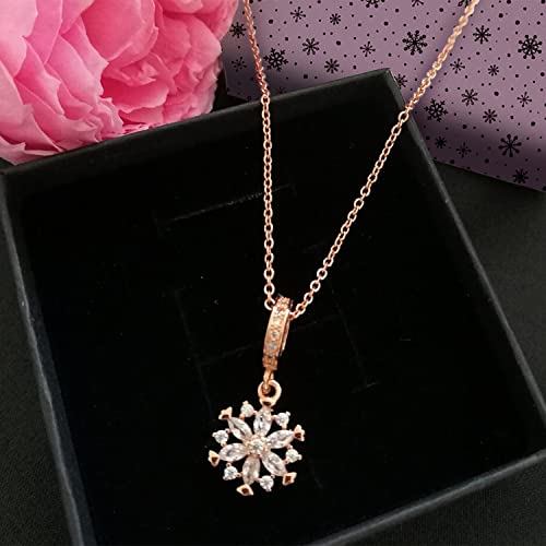 Plated American Diamond Studded Pendant Necklace Chain, Stylish Gift