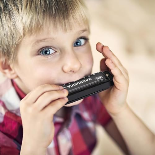 Image of Harmonica Mouth Organ C Key 10 Hole 20 Tone | Professional Blues Harmonica with Titanium Copper Core | Portable Musical Instrument for Beginners Kids & Adults | Clear Sound Durable Build