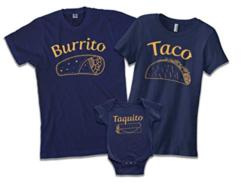 Image of Burrito Taco Taquito | Dad Mom Baby Matching Family Shirts Set