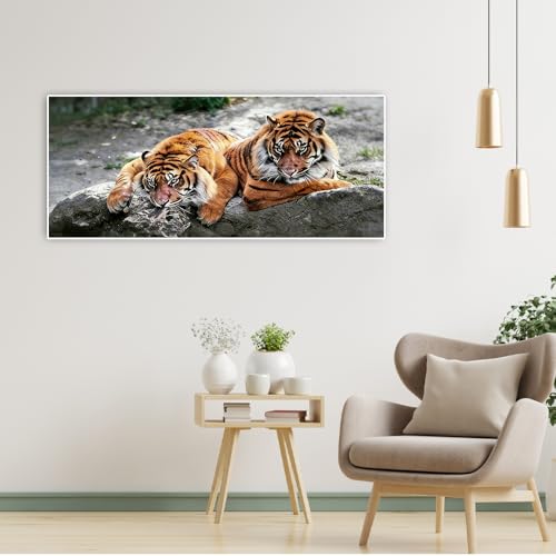 Peinture par numéros tigre mosaïque grand format haut de gamme