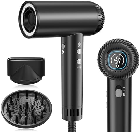 2026 Hair Dryer, 200,000 RPM Professional High Speed Blow Dryer w...