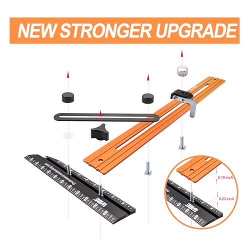 Stair Tread Template Tool - Upgrade Stair Tread Tool Jig, Shelf Layout Tool & Stair Tread Template Tool Jig, Stair Measuring Tool Jig,Stair Scribe Tool for Stair Measurement Tool