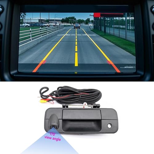 Image of FZJDSD Tailgate Handle Backup Camera Compatible with Toyota Tundra 2007-2013 Replaces 69090-0C051 86790-34011 86790-34030 Rear View Park Assist Camera with RCA Plug