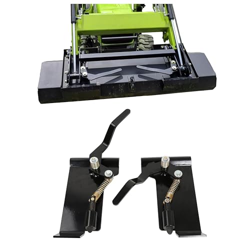 ECOTRIC Pair Skid Steer Quick Tach Attach Conversion Adapter Weld on Quick Attachment Plate Bobtach Kubota Latch Box Plate Weld On QTK Tractor Universal Front Attachment