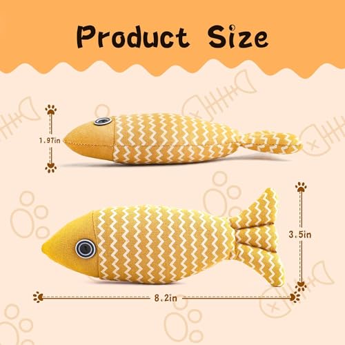 KUTKUT-3Pack-Cat-Catnip-Toy-for-Indoor-Cats-Cute-Fluffy-Cat-Calming-Pillow-Toy-Soft-Cat-Catnip-Toys-Pillow-Linen-Chew-Kitten-Toy-Cute-Fish-Pillow-for-Cat-Sleeping