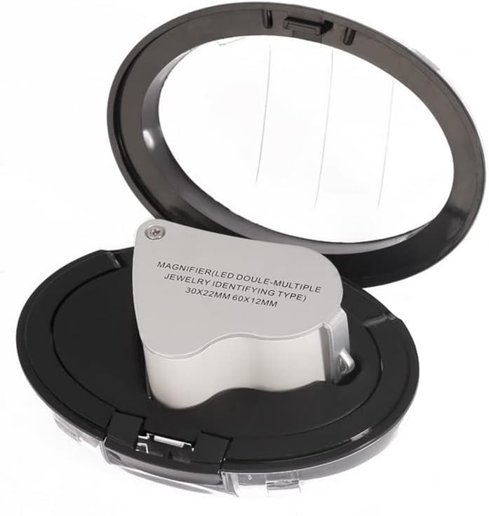 Lente Di Ingrandimento Da Gioielliere LED - 60X/12mm E 30X/22mm Con Custodia - Foto 2