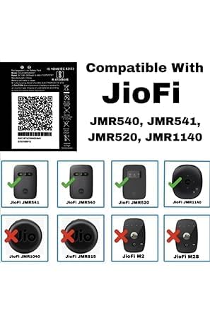 Image of MFB260001 Battery for Reliance Jio 4G Router JioFi 3 (JMR540, JMR541) JioFI 4 (JMR1140) Battery with 1 Year Warranty**** (T143)