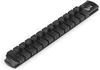 Vista 8 de TEKTON Unidad de 1/4 pulgadas x riel de enchufe de 13 pulgadas, 15 clips (rojo) OSR02115 Fabricado en Estados Unidos