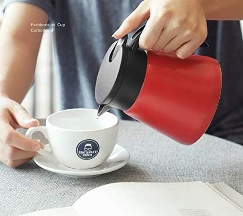 断熱ティーポット、断熱コーヒージャグ、サーモスポットハンドル付きコーヒーケトルサーマルピッチャーステンレススチール断熱ポット真空コー