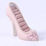 - Pinke Spitze Harz High Heel Finger Ring Hochzeit Band Schmuck Display Ständer Halter