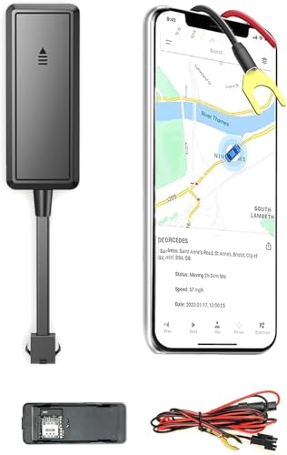 Localizador GPS para Coches Mini, Transmisor GPS Track Rastreador para Coche, Autocaravana y Vehículos Seguimiento en Tiempo Real, Historial de Rutas y Alarmas Instalación Fácil