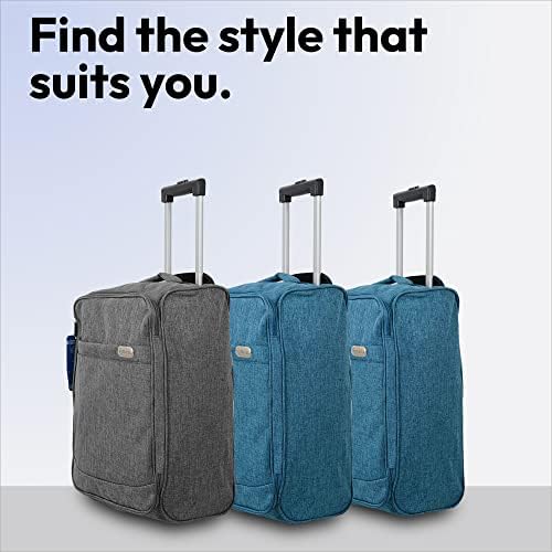 iN Airlines Cabin Bag | Lightweight Cabin Suitcase | Cabin Luggage with Wheels | Cabin Carry on Hand Luggage | Airlines Approved | 50 x 35 x 25 cm (Blue)