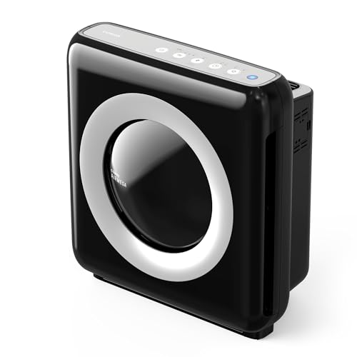 Coway AP-1512HH Mighty Air Purifier with True HEPA and Eco Mode, black/silver, 16.8 x 18.3 x 9.6