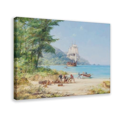 Toile Henry Morgans Ship Off Gorgona décoration murale Pacifique