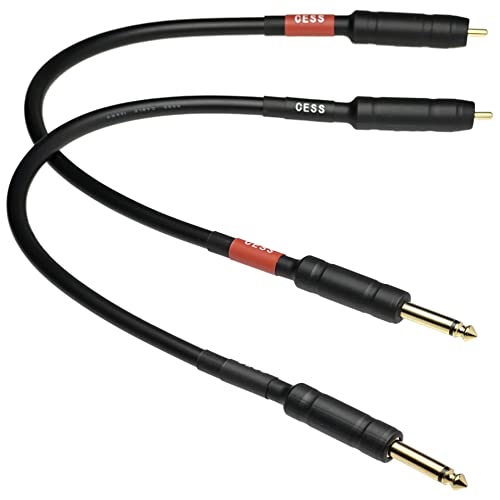 CNCESS RCA to 1/4 TS Mono Cable, 12AWG, 2-Pack (1 Foot) by CNCESS - Used condition - Image 4