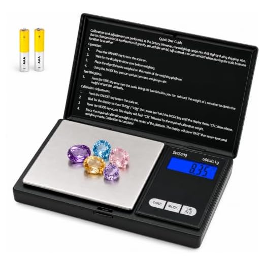 Smart Weigh Digital Pocket Gram Scale, 600g x 0.1g Digital Gram Scale, Jewelry Scale, Food Scale, Medicine Scale, Kitchen Scale Black, Battery Included