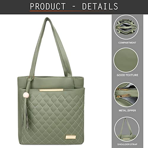 Image of Women Fashion Handbags Large Capacity Tote Purses Stylish Ladies Women and Girls Handbag For Office Bag Ladies Travel Shoulder Bag Set Of 1.