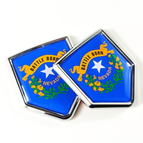 Newperlite Nevada Flag Decal Sticker Car Emblem Nevada Flag Car