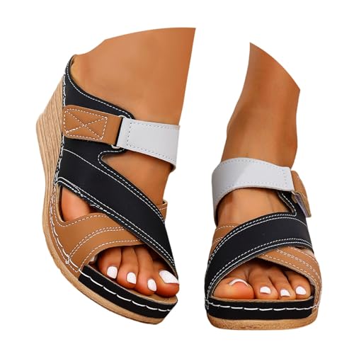 Sandales pour femmes et chaussures confort femme avec plateforme compensées