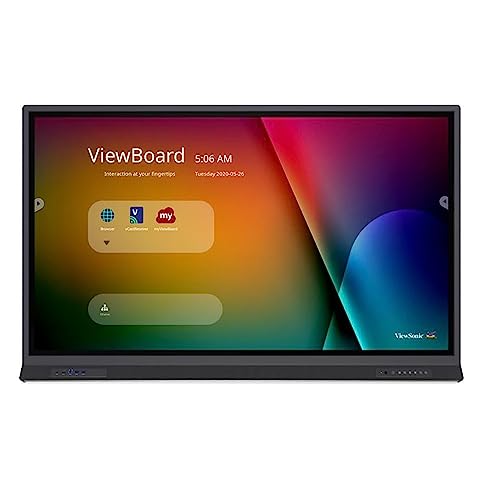 Image of ViewSonic IFP8652 86 Inch ViewBoard 4K Interactive Flat Panel Display with 33-Point Touch, Integrated Microphone and HDMI, VGA, RJ45, 60W Powered USB-C Connectivity