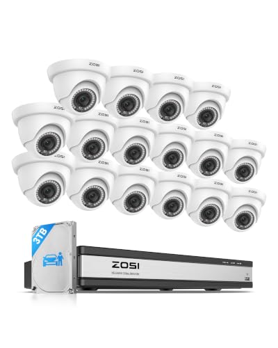 ZOSI 16CH 3K Lite System with 16 Cameras