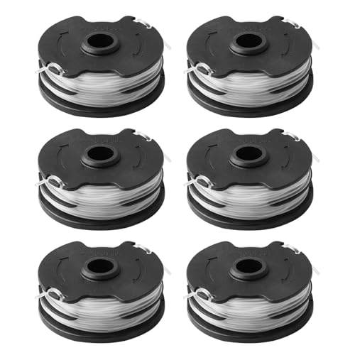 6 Bobine di Filo Ricambio per Parkside PRTA 20-Li A1/B2/C3, PRT 300 A1,PRT 50 A3, Bobina Trimmer 10m ⌀1,65mm Nylon Bobine Rocchetti Filo Compatibile con PRT 550 A1/A3, PRTA TA 20-Li, C3-IAN 365589