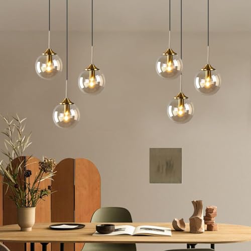 Image of Wall Lamp Chandelier Pendant Light, Home Decor for Bedroom, Living Room, Hallway, Cafe, Hotel, Restaurant (Amber Hanging LAMP Set with LED Bulb Pack of 1)