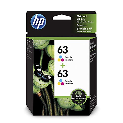 HP 63 | 2 Ink Cartridges | Tri-Color | F6U61AN, 1VV67AN#140