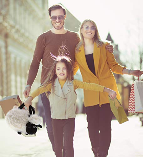 DolliBu Black Nose Sheep Stuffed Animal Kids Handbag, Super Soft Plush Stuffed Animal Purse for Children\'s Accessories, Toddler\'s First Hand Bag Toy Purse, Pretend Play Lamb Wallet Dress Up Toy Purses - Thumbnail 6