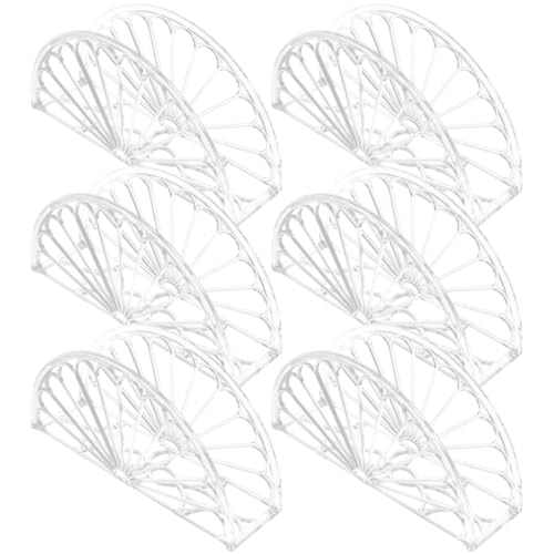 MAGICLULU Napkin Holder Semicircle Decorative Napkin Organizer Stand 6-Pack for Kitchen Dining Table Party Tissue Storage 5.90X1.57X2.95 Inches