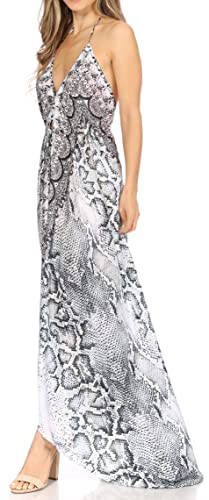 Image of Sakkas Lizi Womens Maxi High-Low Halter Handkerchief Long Dress Beach Party