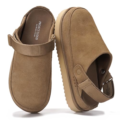 Project Cloud 100% Genuine Leather Clogs for Women - Memory...