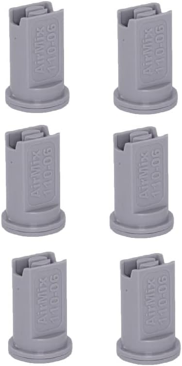 Pack of 6 - Greenleaf Low Pressure Air Mix Venturi Gray Spray Tip Nozzle 110° AM11006