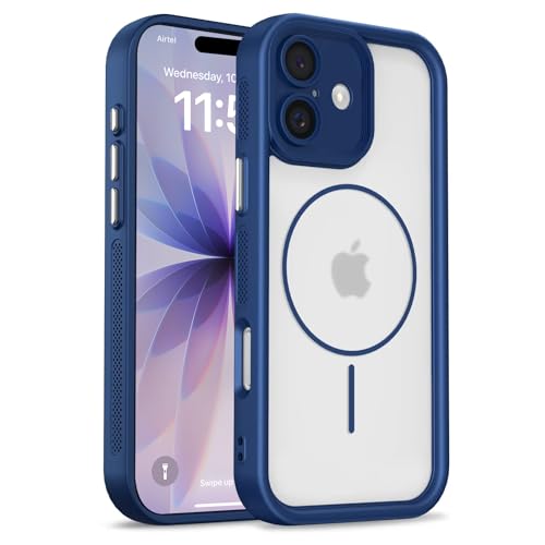 Image of Enflamo Back Cover Case for iPhone 17 Polycarbonate Matte | Ultra Hybrid | Lens Protection & Raised Edges (Blue)