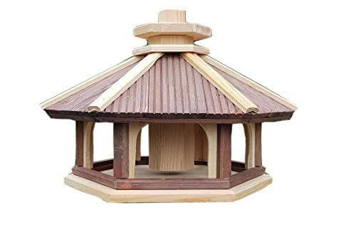 mangeoire oiseaux exterieur,Mangeoire hexagonale en bois pour oiseaux.mangeoire oiseaux,mangeoire oiseaux bois