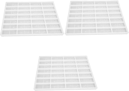 TEHAUX 3pcs Domino Epoxi molde de almacenamiento de joyería titular Domino moldes para fundición de resina de silicona Domino moldes molde de resina