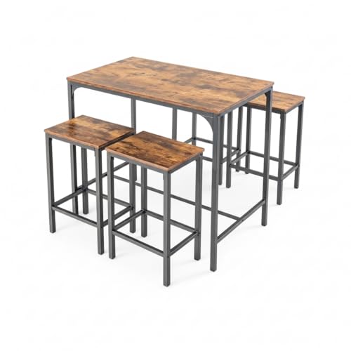 Juego de Mesa y Sillas de Bar de 5 Piezas