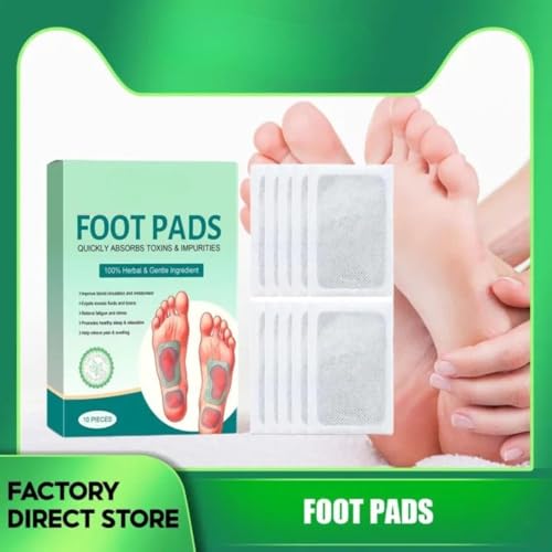 Image of Foot patch (pack of 1) Herbal And Gentle Ingredient Detox Foot Pads, Natural Ingredients for Sleep Aid, Pain Relief, Toxin Removal with Bamboo Vinegar and Acupoint Micro-Massage Technology