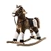 Qaba Kids Plush Toy Rocking Horse Pony with Realistic Sounds - Brown