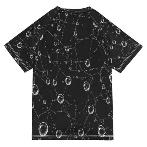 Boys Short Sleeve T-Shirts Cobweb Drop Water Rashguard Kids Swim Shirts Sun UPF 50+ Multicoloured2