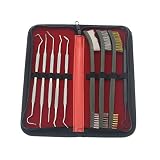 Motanar Gun Cleaning Brush & Pick Kit-Double Ended Brass Copper Nylon Steel Brush & Metal Picks Set
