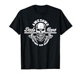Awesome Dads Have Tattoos and Beards Funny Father Dad T-Shirt
