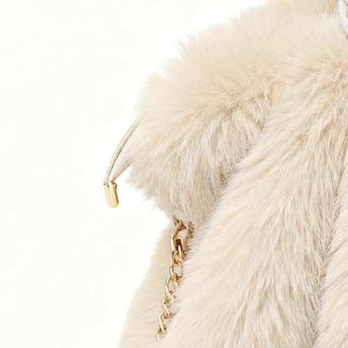 Pochette d'extérieur réglable pelucheuse et sac fourre-tout