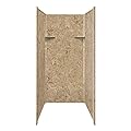 Transolid RBE3667-94N Studio 36-in L x 36-in W x 72-in H Solid Surface Shower Wall Surround in Sand Mountain